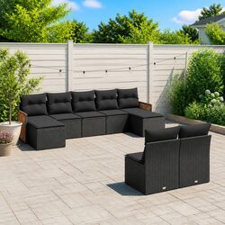 Perfect for Patios: 9-Piece Garden Sofa Set with Cushions