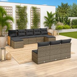 Functional 10-Piece Outdoor Sofa Set for Your Patio