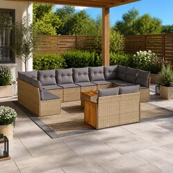 Functional 13 Piece Garden Sofa Set for Outdoor Spaces
