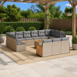Practical 14 Piece Garden Sofa Set for Outdoor Living