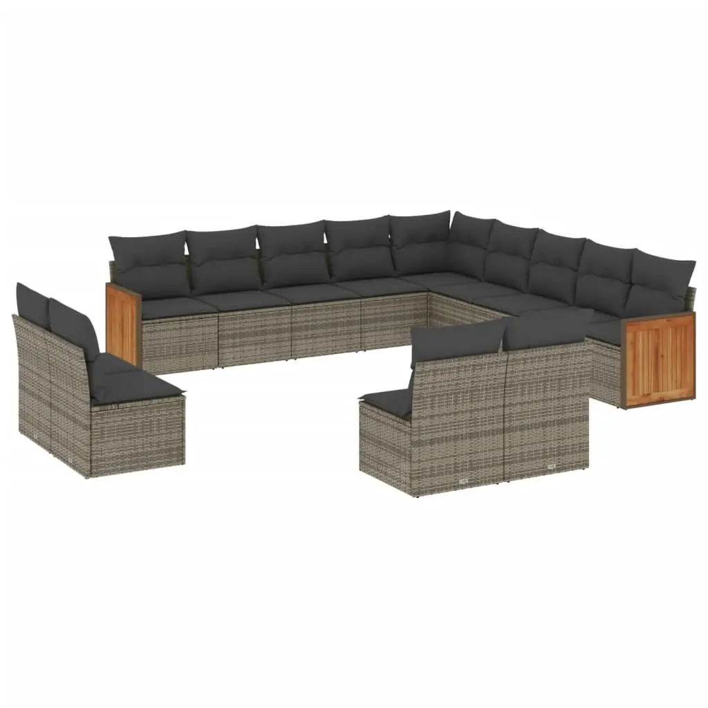 Garden Sofa Set 13 Piece Outdoor Furniture Patio Seating Grey Rattan with