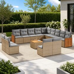 Functional 14-Piece Garden Sofa Set for Your Outdoor Area