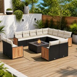 Ideal 12-Piece Garden Sofa Set for Outdoor Spaces