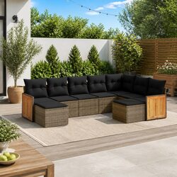 Practical 9-Piece Garden Sofa Set for Any Outdoor Space