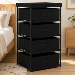 Practical 4-Basket Storage Rack for Any Room