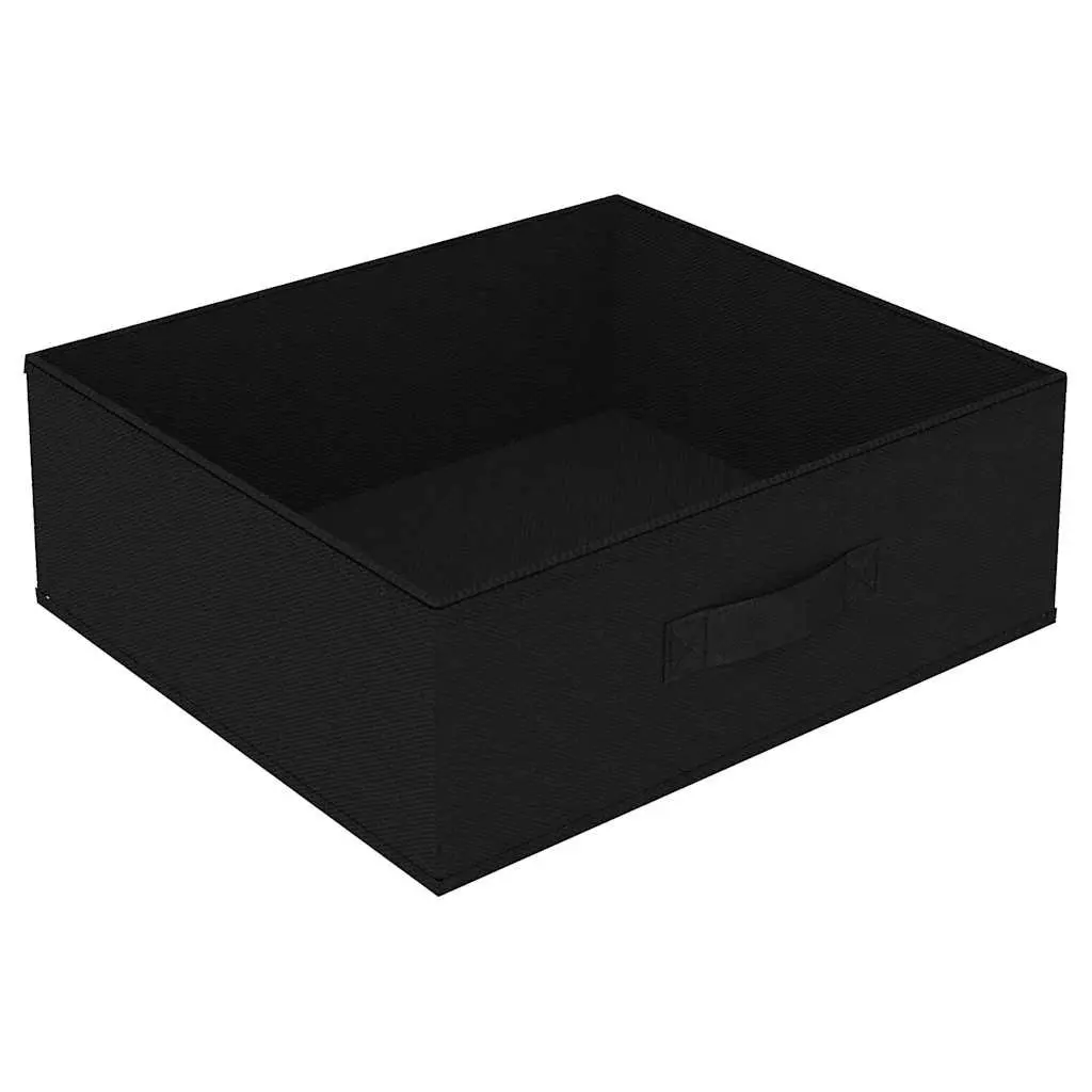 Storage Rack with 4 Fabric Baskets Steel Frame Organiser Black