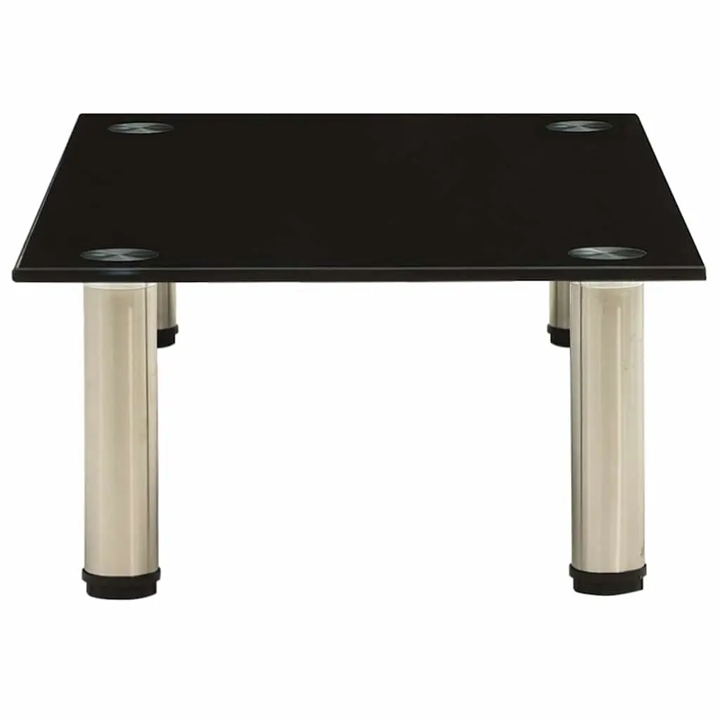 TV Stand Black Tempered Glass Modern Living Room Media Console Display Unit