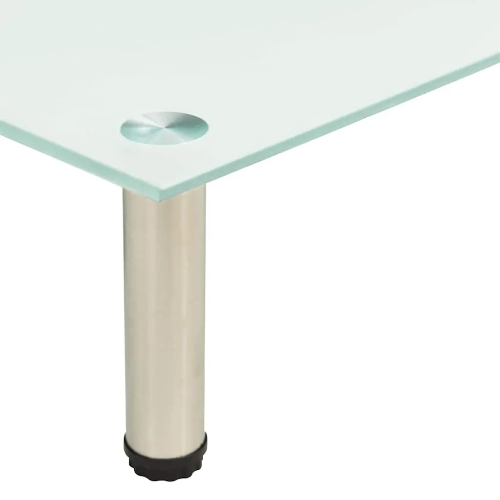 Tempered Glass TV Stand Stainless Steel Frame 80 x 35 x 17 cm Transparent