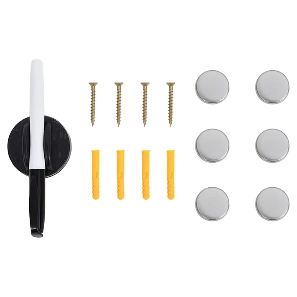 Key Box Wall Mount Powder-coated Steel 35x35cm White Magnetic Board Home Office Storage Organizer