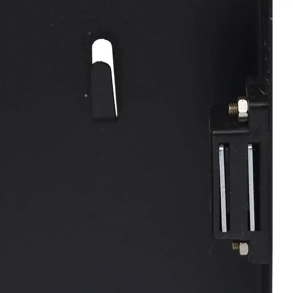 Key Box Magnetic Board Wall Mounted Cabinet Black 30x20x4 cm with 12 Hooks