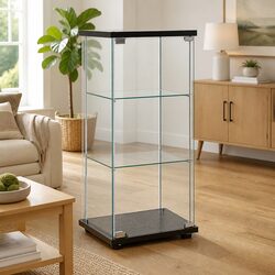 Versatile Black Storage Cabinet for Home Organization