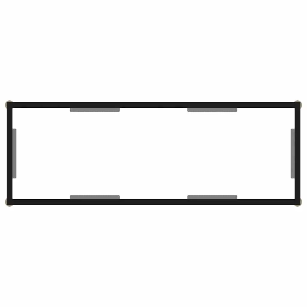 Console Table Tempered Glass Powder-Coated Steel 100 cm Transparent