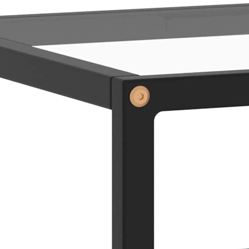 TV Cabinet Black with Tempered Glass Shelving Storage Unit Living Room Furniture