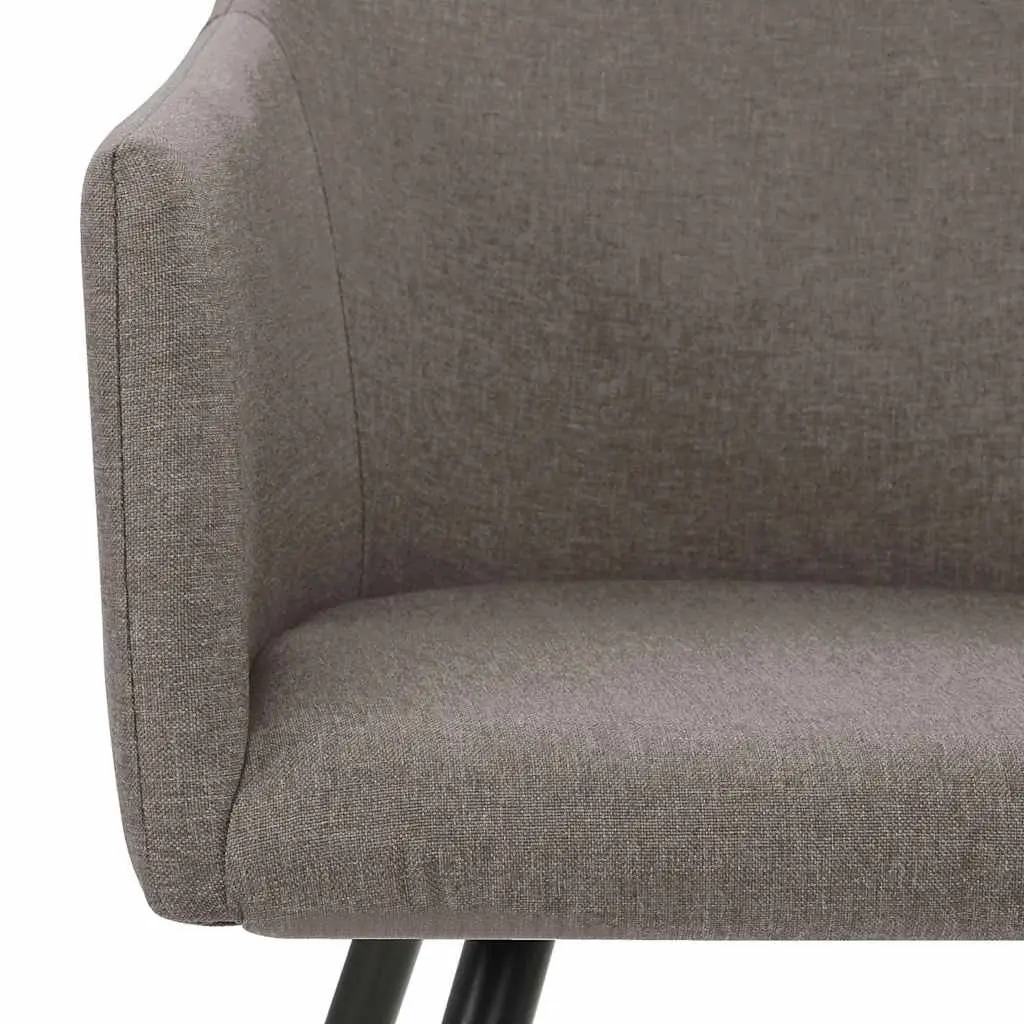 Dining Chairs Set of 2 Kitchen Furniture Taupe Padded Seat Ergonomic Design