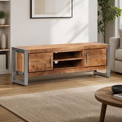 Functional Mango Wood TV Cabinet for Everyday Use