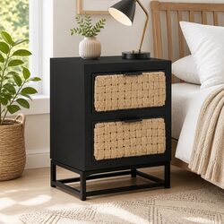 Practical Nightstand for Everyday Use - Two Drawer Cabinet