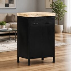 Sideboard 47x35x76 cm Brown Storage Cabinet with Doors Rustic Industrial Decor