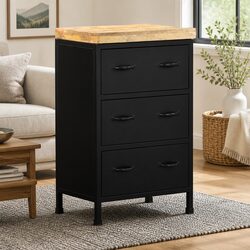 Functional Brown Sideboard with 3 Drawers for Storage