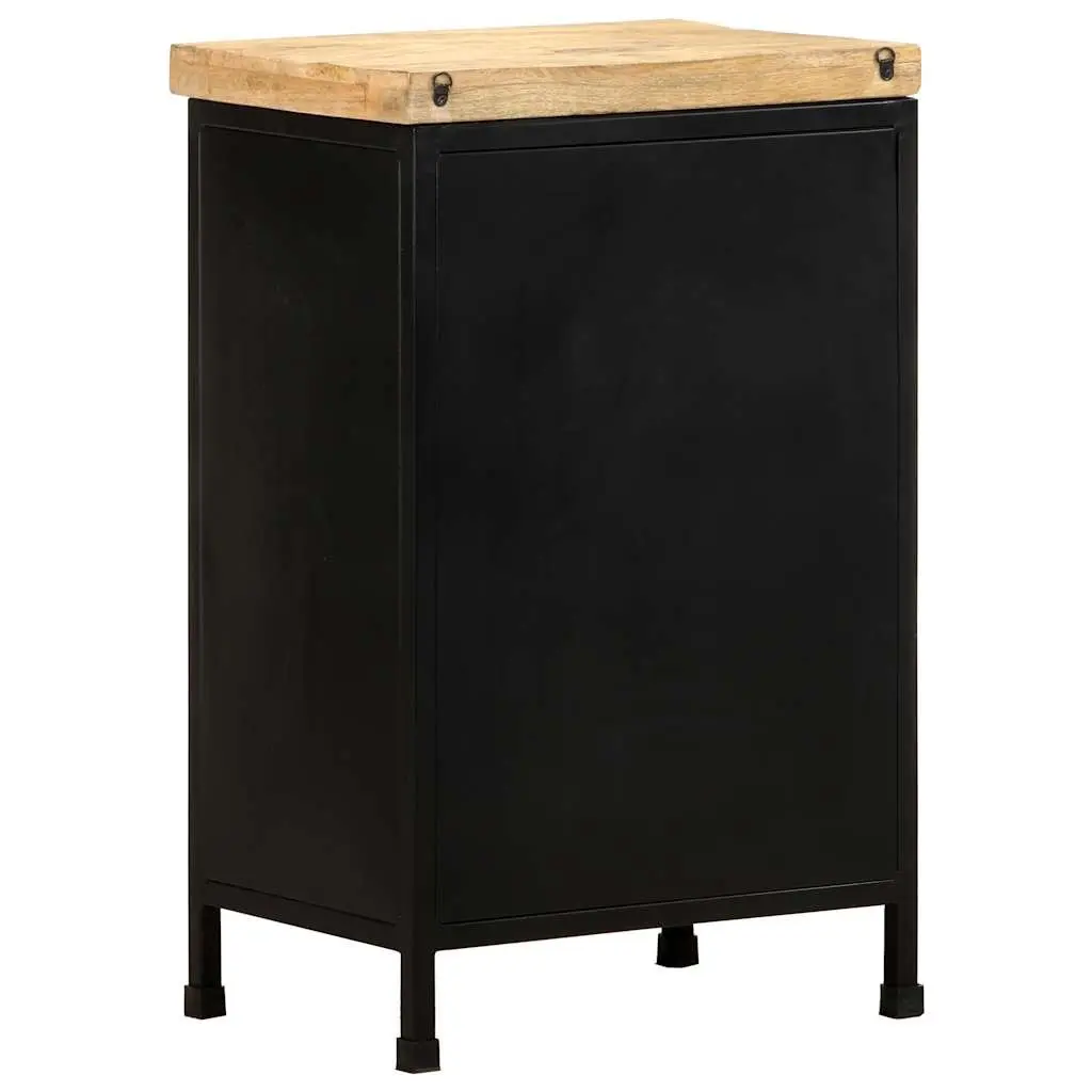 Rustic Wood Sideboard 3 Drawer Storage Cabinet Brown Industrial Style 47x35x76 cm