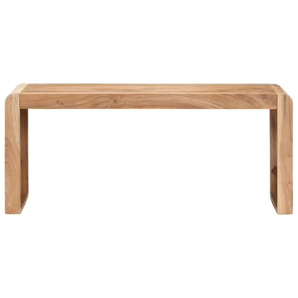 Acacia Wood Dining Bench 110x38x46cm Natural Grain Sturdy Seating for Kitchen Hall Entryway