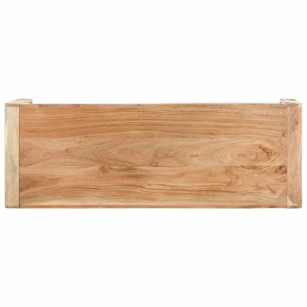 Acacia Wood Dining Bench 110x38x46cm Natural Grain Sturdy Seating for Kitchen Hall Entryway