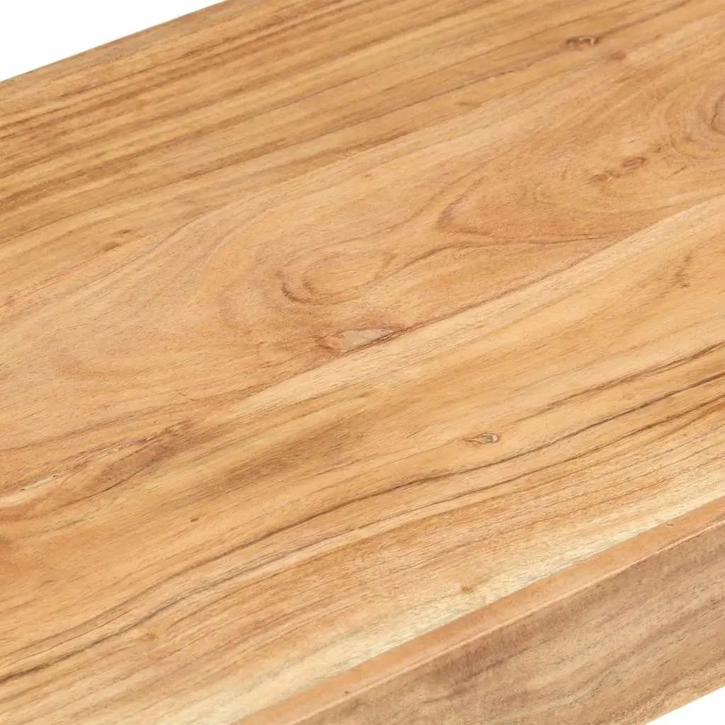 Acacia Wood Dining Bench 110x38x46cm Natural Grain Sturdy Seating for Kitchen Hall Entryway