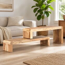 Practical Solid Wood TV Cabinet for Living Room Storage
