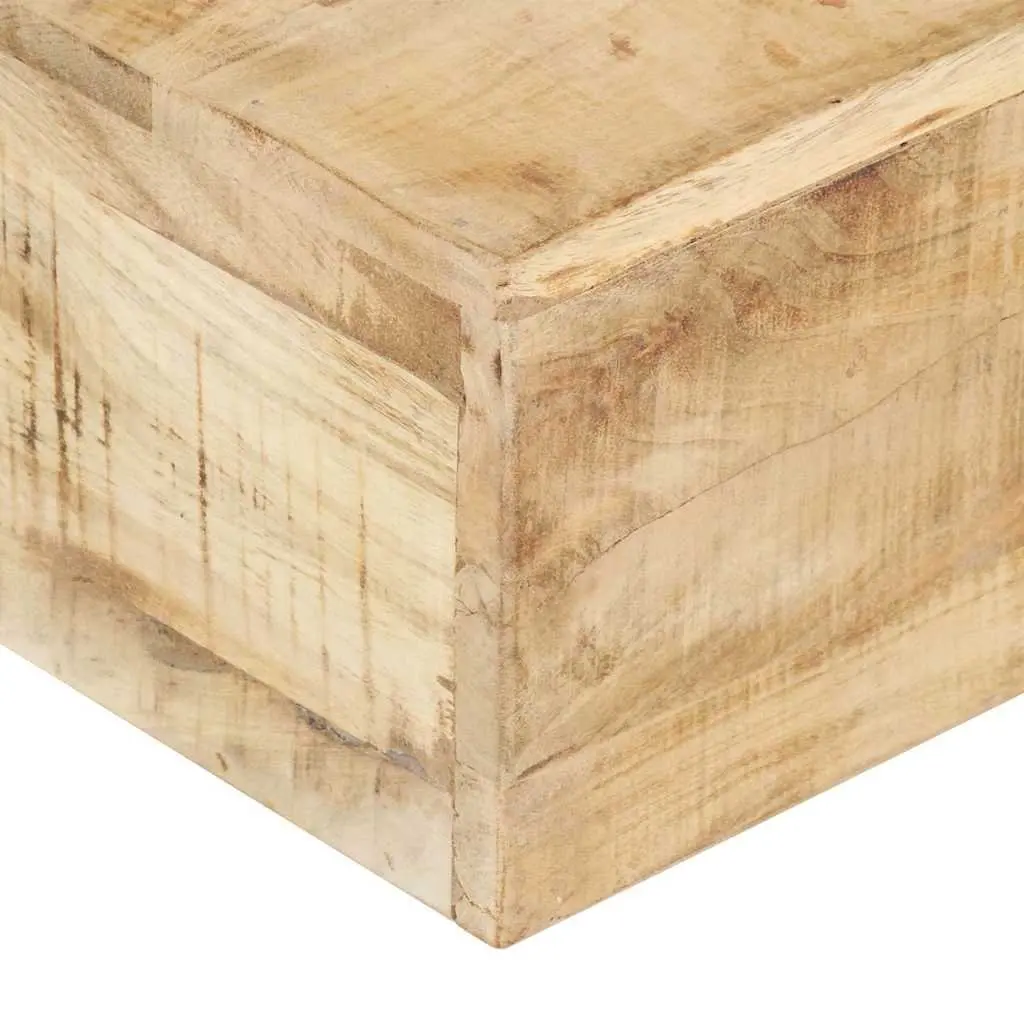 Mango Wood Coffee Table Brown Solid 80x80x28cm Accent Piece for Living Room or Office