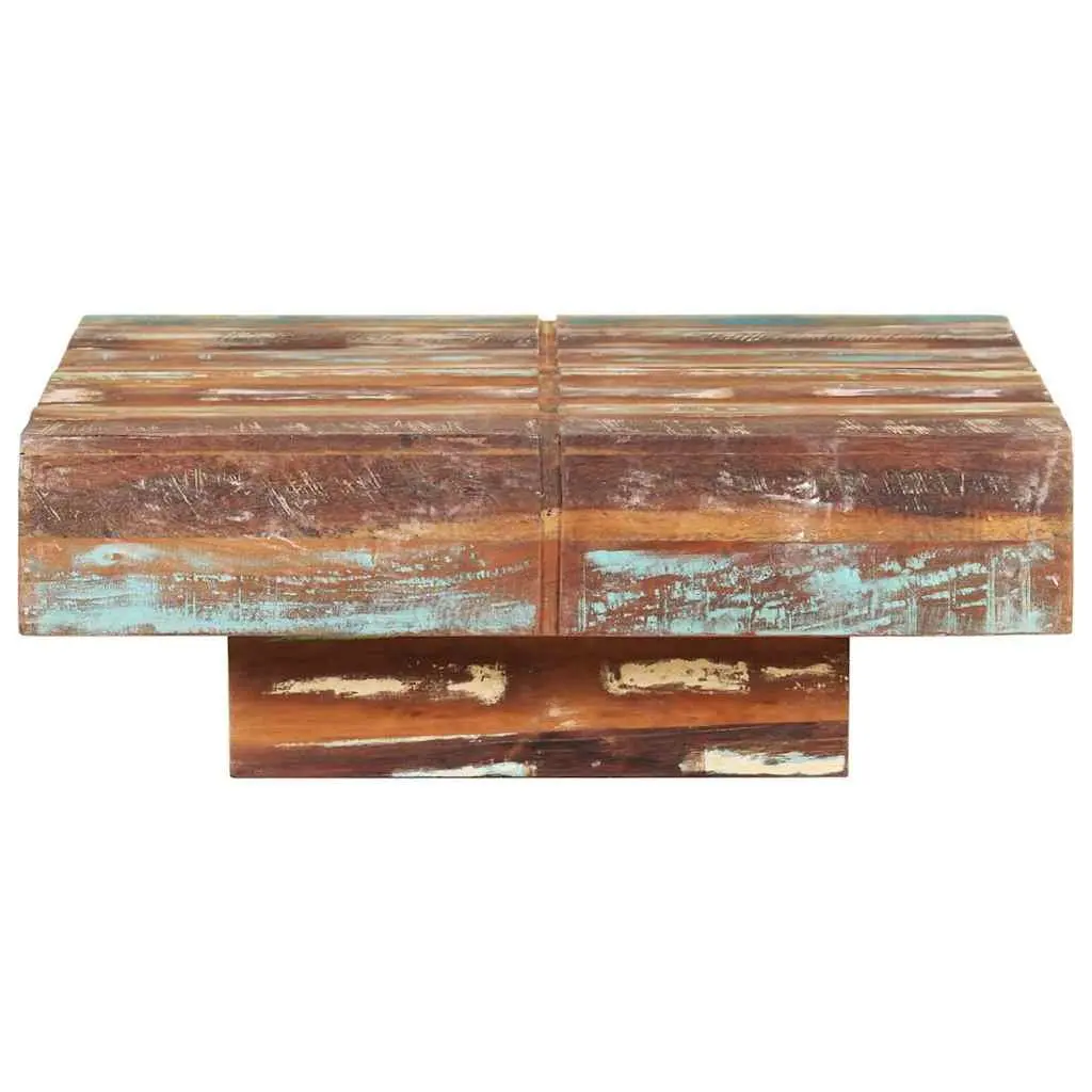 Reclaimed Wood Coffee Table 80x80x28cm Brown Handmade Accent Furniture Living Room