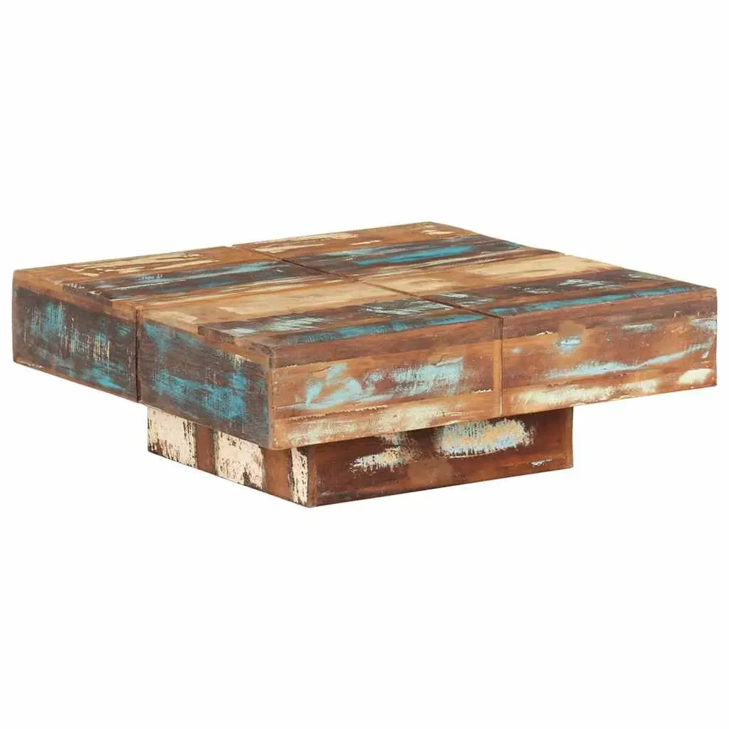 Reclaimed Wood Coffee Table 80x80x28cm Brown Handmade Accent Furniture Living Room