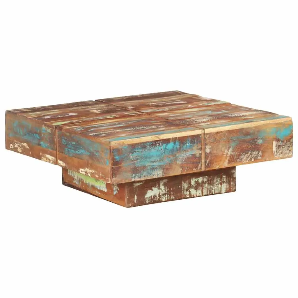 Reclaimed Wood Coffee Table 80x80x28cm Brown Handmade Accent Furniture Living Room