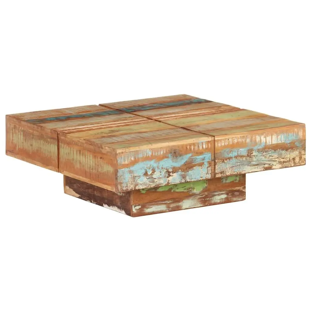 Reclaimed Wood Coffee Table 80x80x28cm Brown Handmade Accent Furniture Living Room