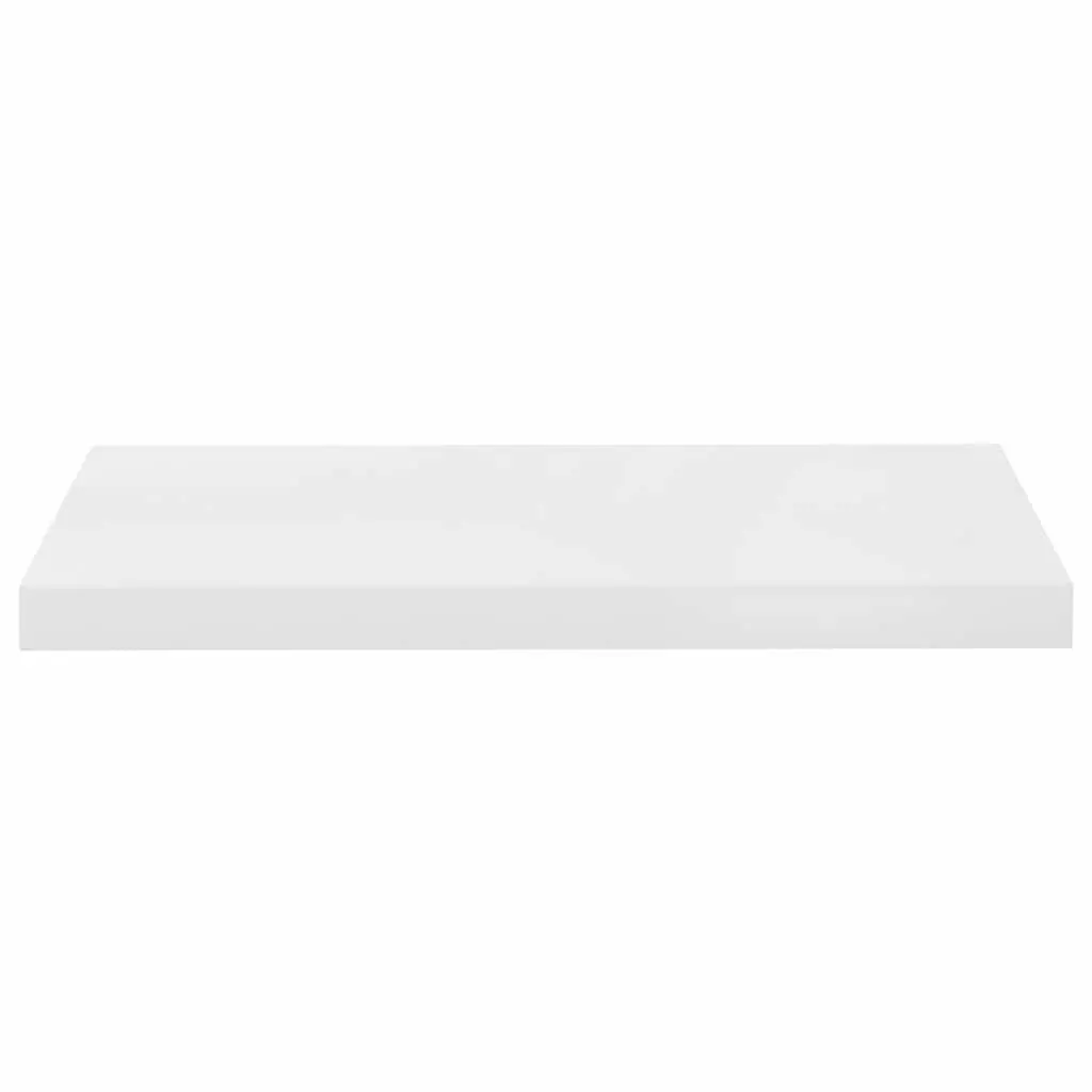 Floating Shelf High Gloss White Organizer Ledge 60cm Honeycomb MDF with Metal Frame Home Decor