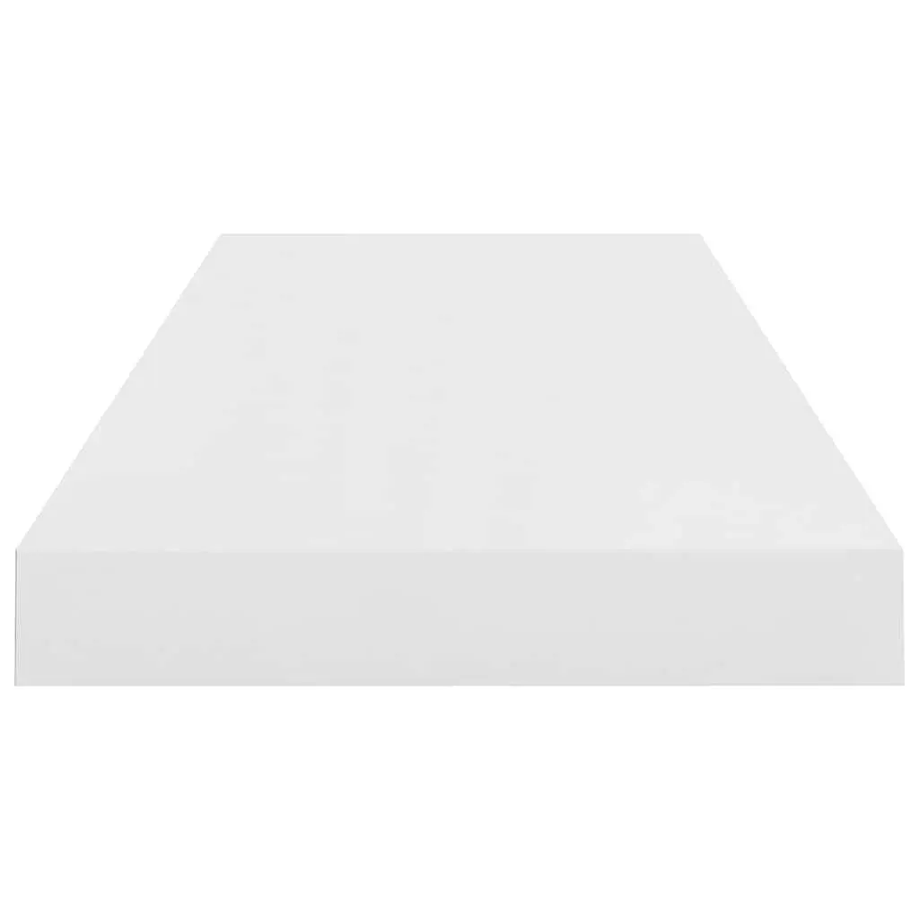Floating Shelf High Gloss White Organizer Ledge 60cm Honeycomb MDF with Metal Frame Home Decor