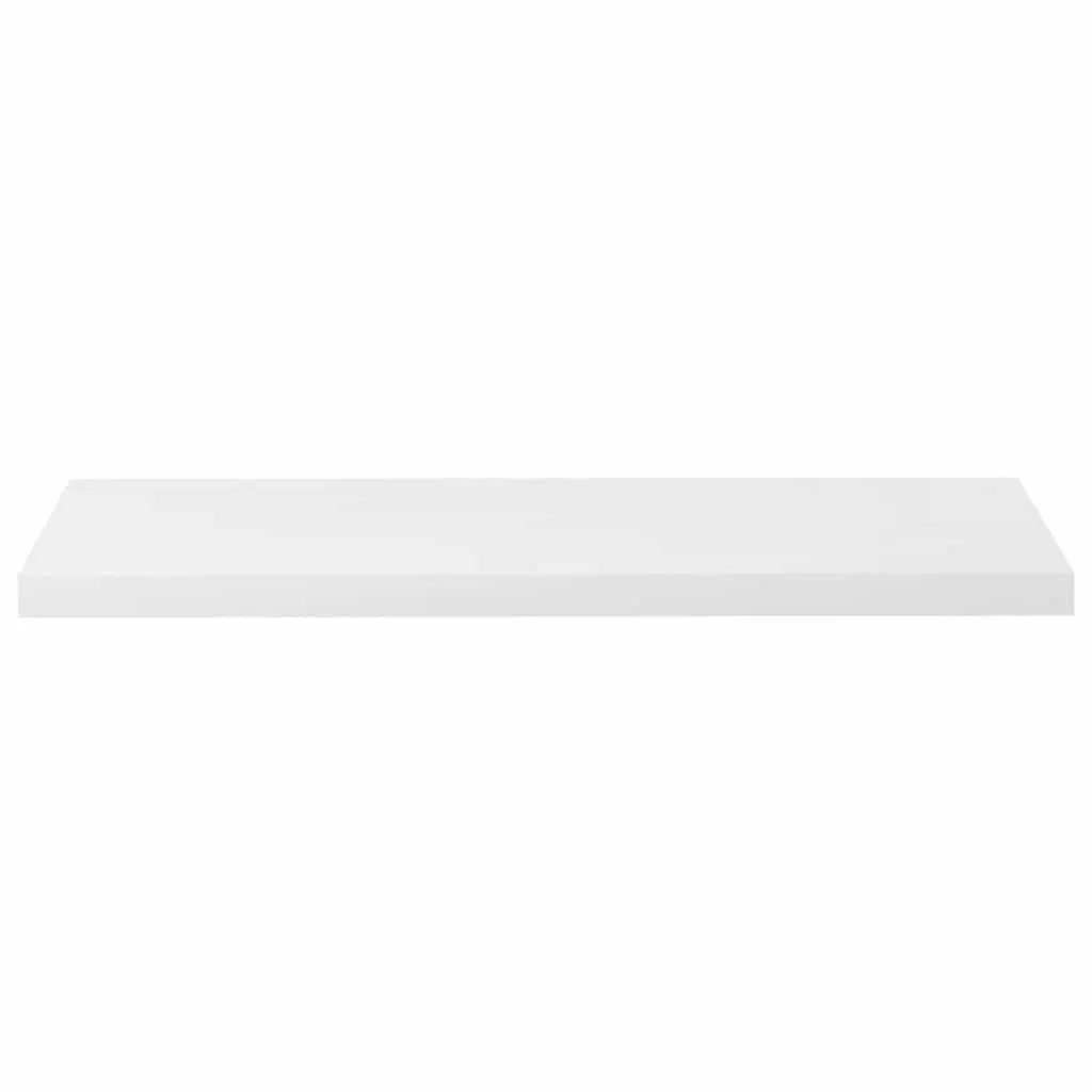 Wall Shelf Honeycomb MDF 90 x 23.5 x 3.8 cm High Gloss White Floating Display Ledge Home Storage Organiser