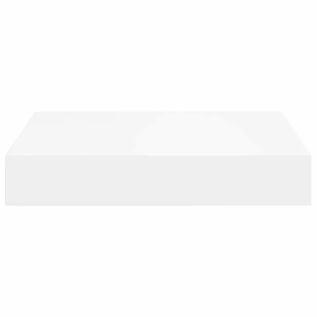 Floating Wall Shelves Honeycomb MDF with Metal Frame 23 x 23.5 x 3.8 cm White 2 Piece
