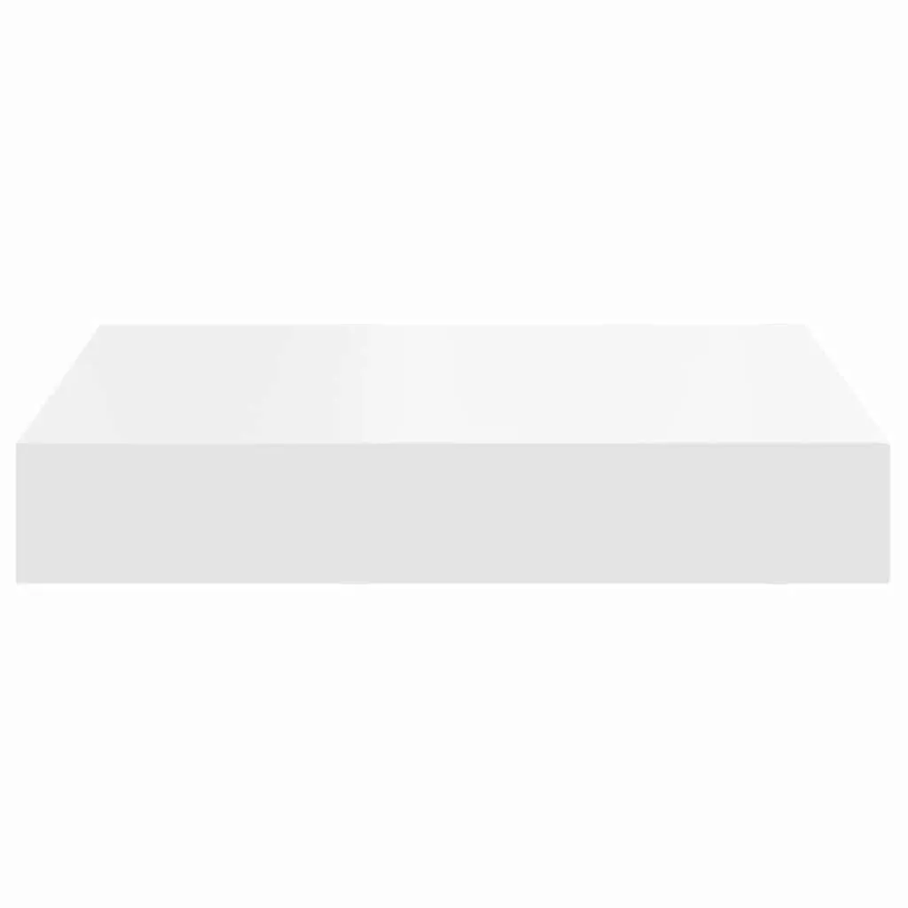 Floating Wall Shelves Honeycomb MDF with Metal Frame 23 x 23.5 x 3.8 cm White 2 Piece