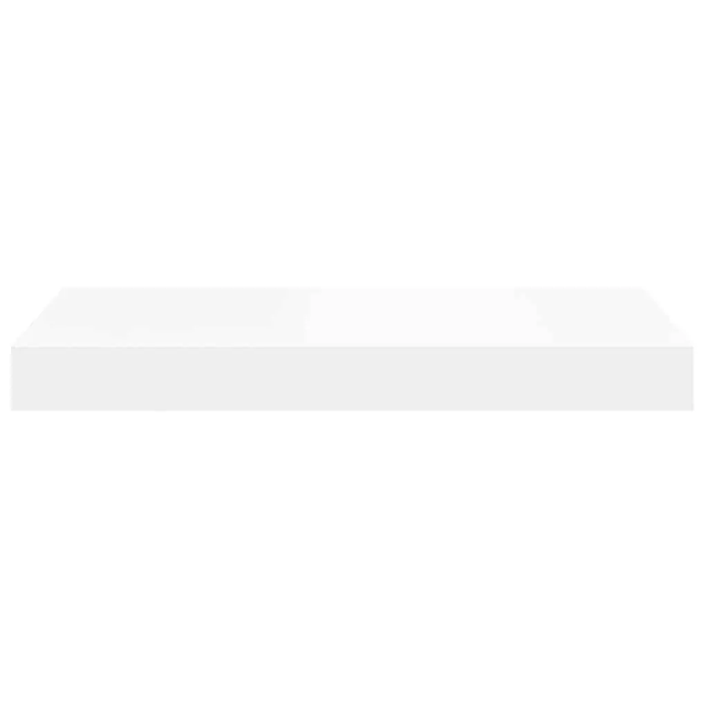 Floating Wall Shelves Honeycomb MDF and Metal Frame 40 x 23.5 x 3.8 cm White Set of 2