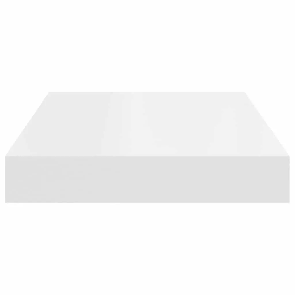 Floating Wall Shelves Honeycomb MDF with Metal Frame 40 x 23.5 x 3.8 cm White Set 4 Pieces