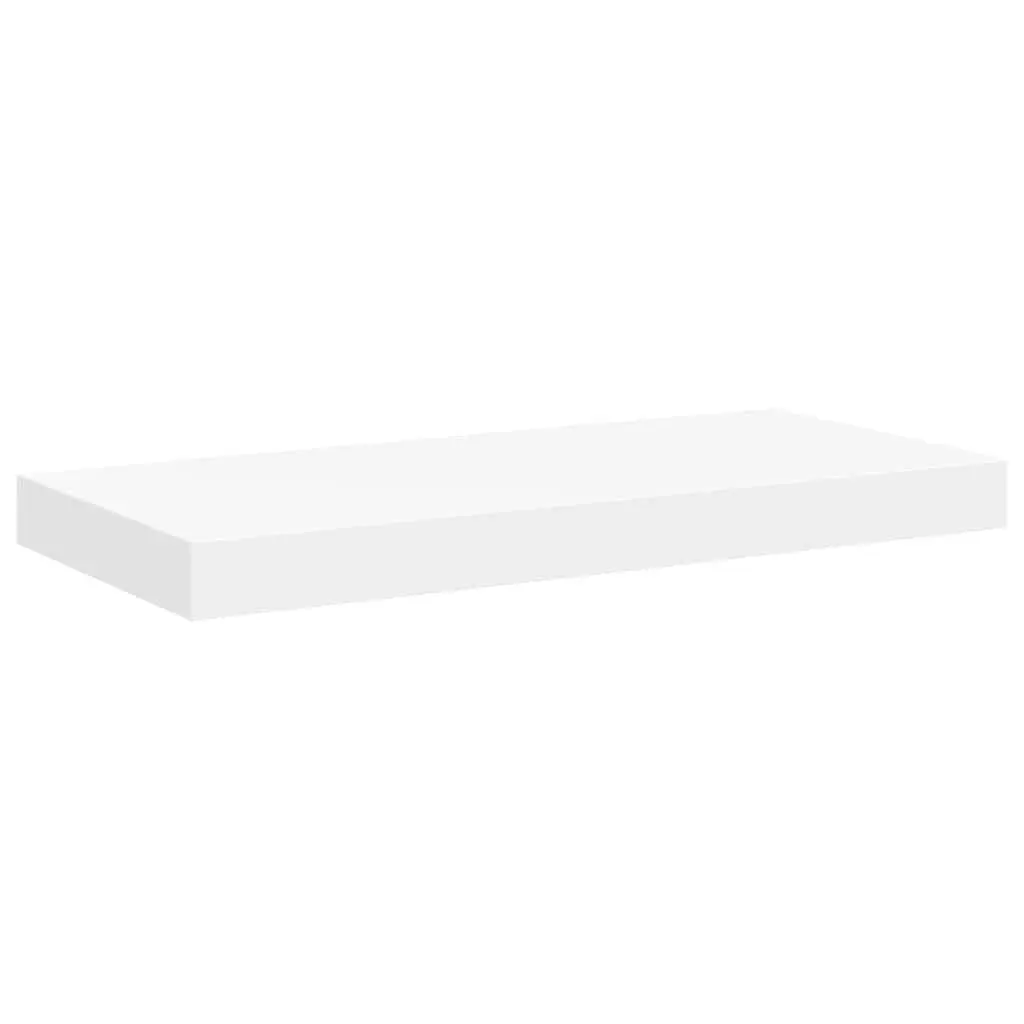 Floating Wall Shelf Honeycomb MDF with Metal Frame 50 x 23.5 x 3.8 cm White