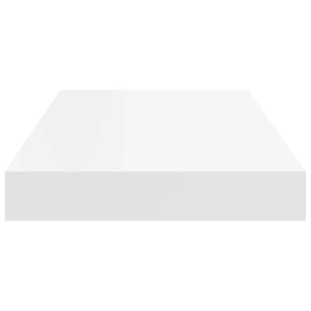 Floating Wall Shelf Honeycomb MDF with Metal Frame 50 x 23.5 x 3.8 cm White