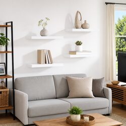 Versatile 4-Piece Floating Wall Shelves for Every Room
