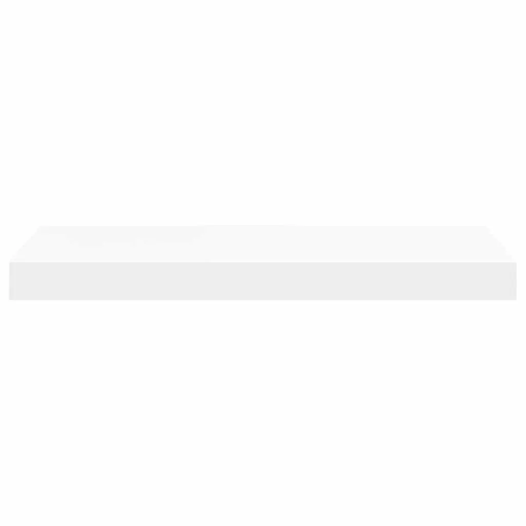 Floating Wall Shelves MDF Metal Frame 50 x 23.5 x 3.8 cm White 4 Piece Set