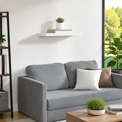 White Floating Wall Shelf for Various Spaces