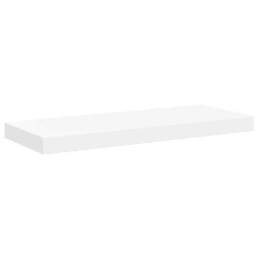 Floating Wall Shelves Honeycomb MDF with Metal Frame 60 x 23.5 x 3.8 cm White 4 Piece Set