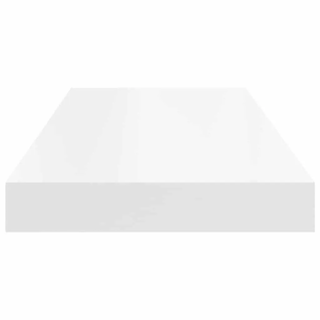 Floating Wall Shelves Honeycomb MDF with Metal Frame 60 x 23.5 x 3.8 cm White 4 Piece Set