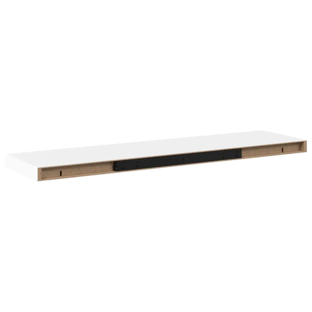 Floating Wall Shelf Honeycomb MDF 90 x 23.5 x 3.8 cm White Display Ledge Storage Rack Home Decor Organizer