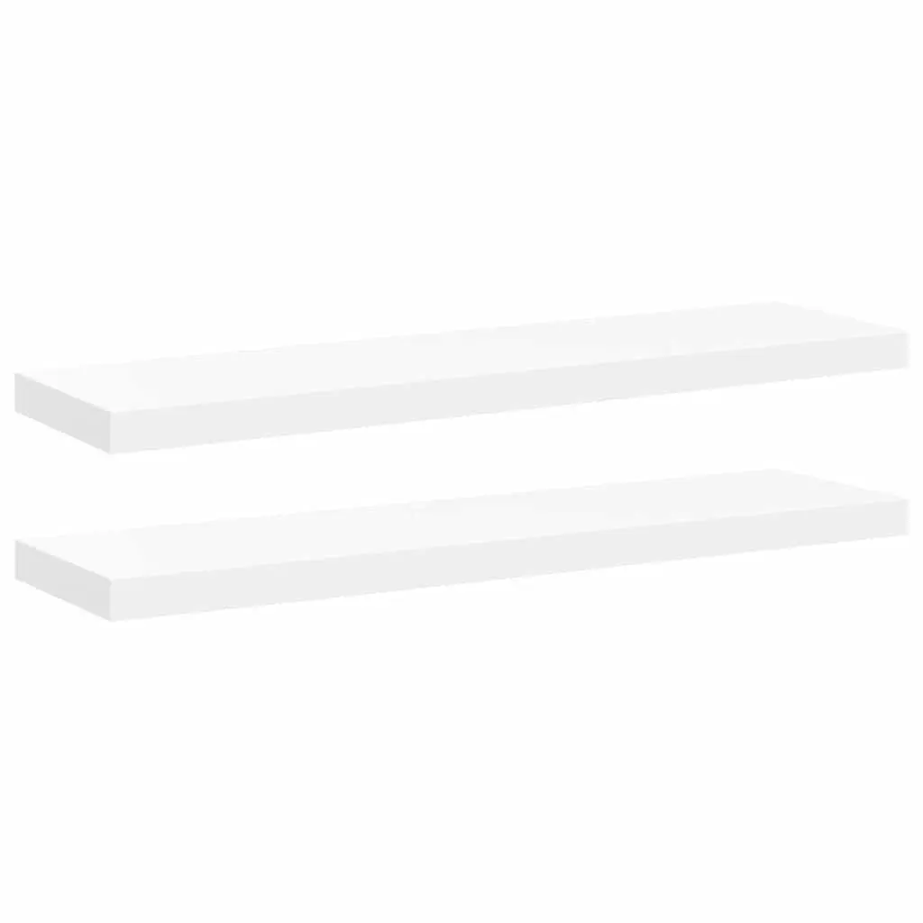 Floating Wall Shelves Honeycomb MDF 90 x 23.5 x 3.8 cm White 2 Piece Display Rack Home Storage Decor Organizer
