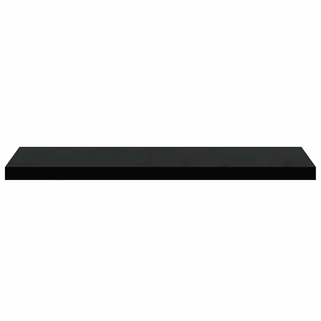 Floating Wall Shelf MDF Black 90x23.5cm