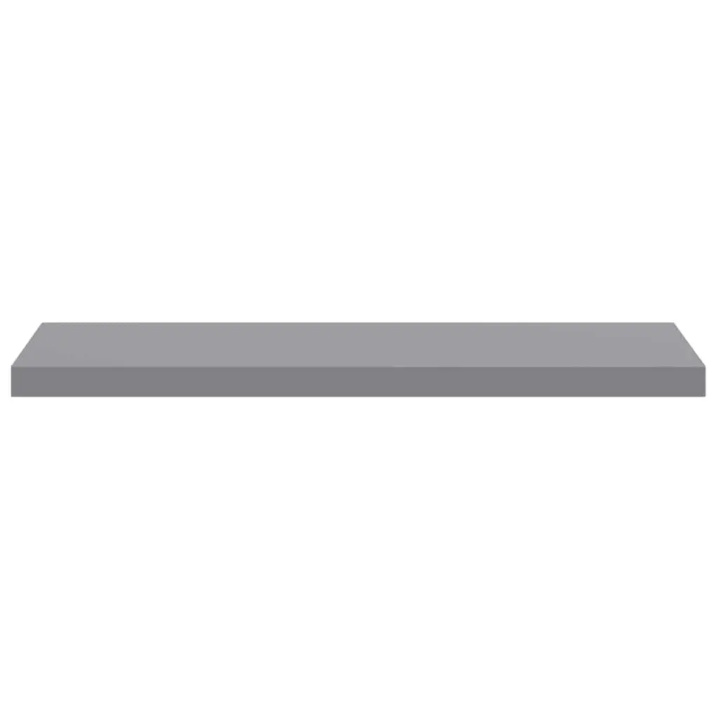 Floating Wall Shelves Honeycomb MDF with Metal Frame 90 x 23.5 x 3.8 cm Grey 2 Piece